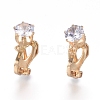 Brass Clip-on Earring Findings X-KK-L198-011G-1