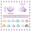 480Pcs 12 Colors Acrylic Bead Caps OACR-SC0002-31-2