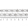 Tarnish Resistant 304 Stainless Steel Oval & Dumbbell Link Chain Unwelded X-STAS-B060-02P-2