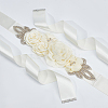 Rhinestone Flower with ABS Imitation Pearl Bridal Belt AJEW-WH0348-119B-3