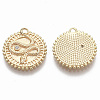 Brass Micro Pave Cubic Zirconia Pendants X-KK-R130-006G-NF-2