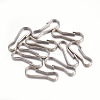 Tarnish Resistant 304 Stainless Steel Keychain Clasp Findings STAS-O105-02P-20mm-1