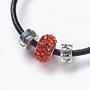 Cowhide Leather Cord Jewelry Sets SJEW-JS00989-04-6