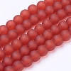 Baking Paint Transparent Glass Bead Strands LS-GLAA-S031-8mm-06-2