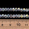 Electroplate Transparent Glass Beads Strands EGLA-A046-01A-21-4
