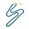 Spray Painted Brass Curb Chain Necklaces NJEW-JN03650-2