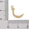 Rack Plating Brass Micro Pave Clear Cubic Zirconia Pendants KK-A224-03D-G-3