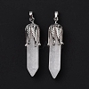 Natural Quartz Crystal Big Pointed Pendants G-E059-03AS-09-3