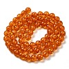 Resin Imitation Amber Beads Strands RESI-Z017-01A-2