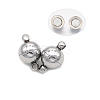 Brass Magnetic Clasps with Loops KK-M058-P-2
