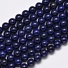 Dyed Natural Lapis Lazuli Round Beads Strands G-M169-4mm-05-2