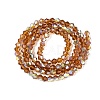 AB Color Plated Transparent Glass Beads Strands GLAA-G127-01-01I-3