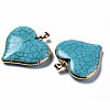 Synthetic Turquoise Pendants G-Q998-022A-2
