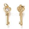 Brass Micro Pave Cubic Zirconia Pendants KK-K246-39G-2