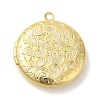 Rack Plating Brass Locket Pendants KK-K277-06G-1