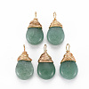 Natural Green Aventurine Pendants G-S359-294B-1