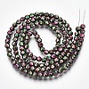 Electroplate Non-magnetic Synthetic Hematite Beads Strands G-T114-60A-3