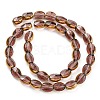 Electroplate Transparent Glass Beads Strands EGLA-G037-03A-HP05-2