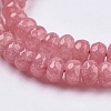 Natural Jade Bead Strands G-R171-6x8mm-06-3