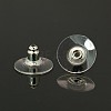 Brass Bullet Clutch Bullet Clutch Earring Backs with Pad X-KK-C3213-P-2