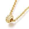 Brass Micro Pave Clear Cubic Zirconia Pendant Necklaces NJEW-A127-06G-1