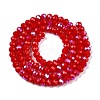 Electroplate Opaque Solid Color Glass Beads Strands EGLA-A044-P4mm-L15-2
