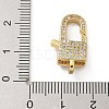 Brass Micro Pave Cubic Zirconia Lobster Claw Clasps KK-M300-04G-03-3