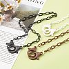 3Pcs 3 Colors Personalized ABS Plastic Cable Chain Necklaces NJEW-JN03484-01-6