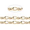 3.28 Feet Ion Plating(IP) 304 Stainless Steel Figaro Chains X-CHS-I001-09G-01-1
