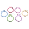 Adjustable ABS Plastic Flat Round Embroidery Hoops TOOL-PW0003-017-1