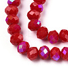 Electroplate Opaque Solid Color Glass Beads Strands LS-EGLA-A044-P6mm-L02-2