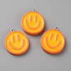 Opaque Resin Enamel Pendants LS-RESI-WH0036-20C-2