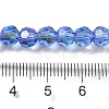 Electroplate Transparent Glass Beads Strands EGLA-A035-T6mm-L14-4
