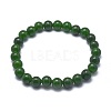 Natural TaiWan Jade Bead Stretch Bracelets BJEW-K212-A-019-2