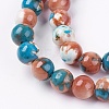 Synthetic Fossil Beads Strands G-L028-8mm-05-3