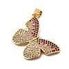 Brass Micro Pave Cubic Zirconia Pendants KK-I360-023G-03-1-2