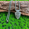 Vintage Alloy Viking Arrow Pendant Necklaces for Men WG6D49D-01-1