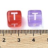 Spray Painted Transparent Acrylic Beads MACR-K365-07T-3