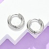 Tarnish Resistant 304 Stainless Steel Huggie Hoop Earrings X-EJEW-F111-16mm-P-1