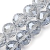 Transparent Electroplate Glass Beads Strands EGLA-N002-34H-F03-1