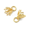Flower Rack Plating Brass Filigree Bead Cap Bails KK-L102-27G-2