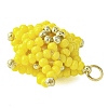 Seed Beads Beaded Charms PALLOY-MZ00286-5