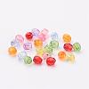 Mixed Color Transparent Acrylic Faceted Round Beads X-DB4MMM-2