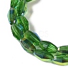 Electroplate Glass Beads Strands GLAA-Q101-03B-AB03-3