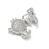 Brass Micro Pave Cubic Zirconia Pendants KK-P330-01A-P-2