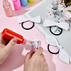 12Pcs 4 Styles Bowknot Cotton Elastic Hair Ties OHAR-SP0001-09-3