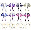 DIY Brass & Epoxy Resin Butterfly Wing Dangle Earring Jewelry Kits DIY-TA0010-65A-3