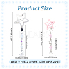 2Pcs 2 Styles Star Iron & Plastic Snap Hair Clips PHAR-CP0001-29-2