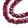 Electroplate Glass Beads Strands EGLA-A034-P1mm-A13-3