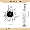 Bridal Wedding Mesh Feather Fascinator Hats Hair Chips OHAR-WH0011-47B-2